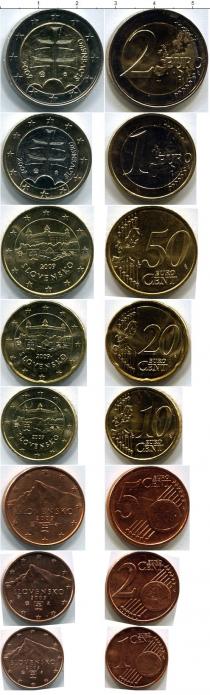 Продать Наборы монет Словения Словакия 2009 0 