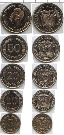 Продать Наборы монет Эквадор Эквадор 1946-1985 0 Медно-никель