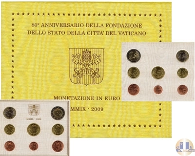 Продать Подарочные монеты Ватикан Евронабор 2009 2009 