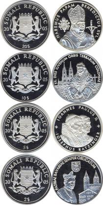 Продать Подарочные монеты Сомали Бенедикт XVI 2005 Серебро