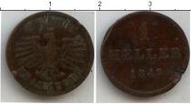 Продать Монеты Франкфурт 1 хеллер 1849 Медь