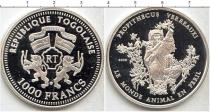 Продать Монеты Того 1000 франков 2005 Серебро