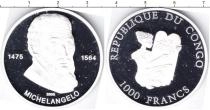 Продать Монеты Конго 1000 франков 2005 Серебро