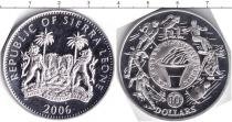 Продать Монеты Сьерра-Леоне 10 долларов 2006 Серебро