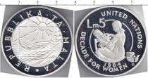 Продать Монеты Мальта 5 фунтов 1984 Серебро