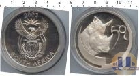Продать Монеты ЮАР 50 центов 2003 Серебро