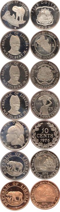 Продать Подарочные монеты Либерия Выпуск 1976 года 1976 