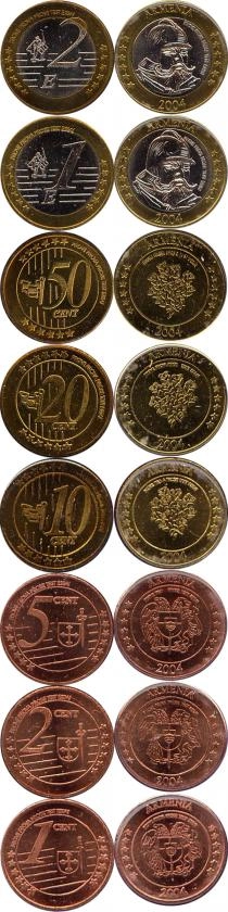 Продать Подарочные монеты Армения Псевдоевронабор 2004 года 2004 