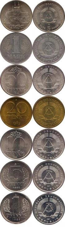 Продать Подарочные монеты ГДР 50-летие образования Германии 0 