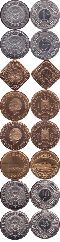 Продать Подарочные монеты Антильские острова Выпуск 1995 года 1995 