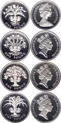 Продать Подарочные монеты Великобритания Королевский выпуск 1984-87 0 Серебро