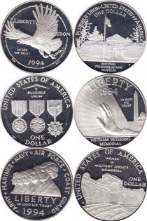 Продать Подарочные монеты США Ветераны Вьетнамской войны 1994 Серебро