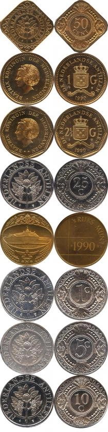 Продать Подарочные монеты Антильские острова Выпуск 1989 года 1989 