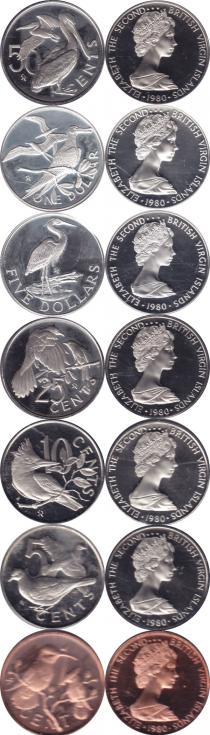 Продать Подарочные монеты Виргинские острова Выпуск 1980 года 1980 