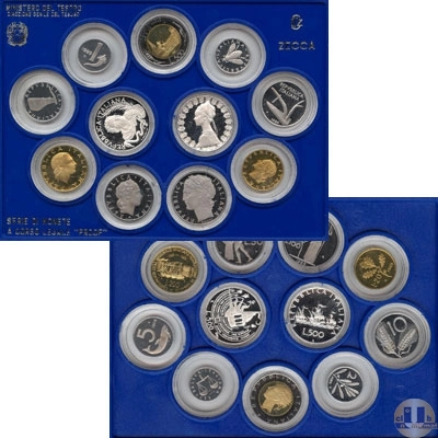 Продать Подарочные монеты Италия Регулярный выпуск 89 1989 