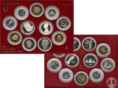 Продать Подарочные монеты Италия 600-летие рождения Донателло 1986 