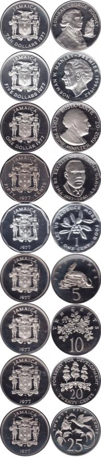 Продать Подарочные монеты Ямайка Набор монет 77 года 1977 