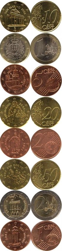 Продать Подарочные монеты Сан-Марино Регулярный выпуск 2002 2002 