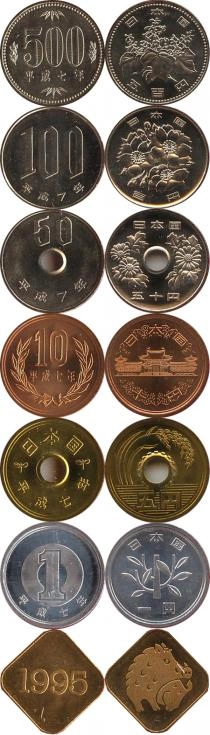 Продать Подарочные монеты Япония Производство монет Японии 1995 