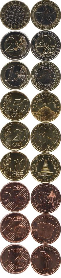 Продать Подарочные монеты Словения Евронабор монет Словении 2008 2008 