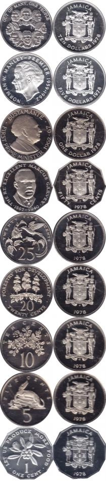 Продать Подарочные монеты Ямайка Выпуск 1978 года 1978 