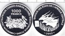 Продать Монеты КФА 1000 франков 2002 Серебро