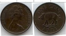Продать Монеты Бермудские острова 1 цен 1981 Медь