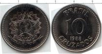 Продать Монеты Бразилия 10 крузейро 1988 Медно-никель