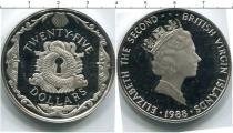Продать Монеты Виргинские острова 25 долларов 1988 Серебро