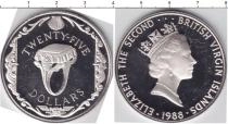 Продать Монеты Виргинские острова 25 долларов 1988 Серебро