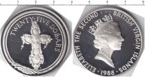 Продать Монеты Виргинские острова 25 долларов 1988 Серебро