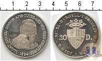 Продать Монеты Андорра 20 динерс 1984 Серебро