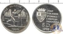 Продать Монеты Андорра 5 динерс 1993 Серебро