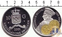 Продать Монеты Антильские острова 10 гульденов 2001 Серебро