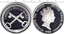 Продать Монеты Виргинские острова 25 долларов 1988 Серебро