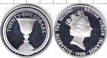 Продать Монеты Виргинские острова 25 долларов 1988 Серебро