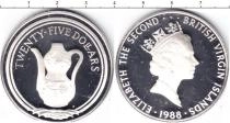 Продать Монеты Виргинские острова 25 долларов 1988 Серебро