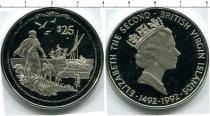 Продать Монеты Виргинские острова 25 долларов 1992 Серебро