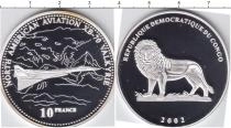 Продать Монеты Конго 10 франков 2002 Серебро