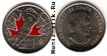 Продать Монеты Канада 25 центов 2009 Сталь покрытая никелем