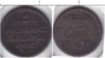 Продать Монеты Дания 2 скиллинга 1836 Медь