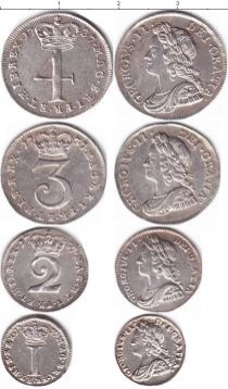 Продать Наборы монет Великобритания Георг II, Маунди-сет 1737 (Благотворительный набор) 1737 Серебро