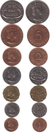 Продать Подарочные монеты Сейшелы Набор монет 1969 года 0 