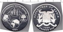 Продать Монеты Бенин 1000 франков 1993 Серебро