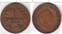 Продать Монеты Баден 1/2 крейцера 1840 Медь