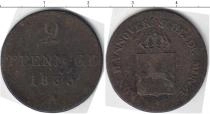Продать Монеты Ганновер 2 пфеннига 1837 Медь