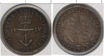 Продать Монеты Британская Индия 1/4 доллара 1822 Серебро