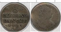 Продать Монеты Дания 8 скиллингов 1729 Серебро