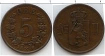 Продать Монеты Дания 5 эре 1899 Медь