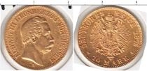 Продать Монеты Гессен 10 марок 1875 Золото